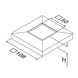 Stainless Steel Square Base Cover Cap Dimensions