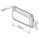 Square Cup Pull Handle -  Recessed Dimensions