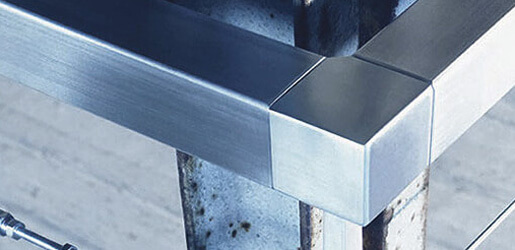 Square Flush Fixed Angle Connectors - Stainless Steel