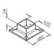 Wall/Floor Flange - Square - Dimensions