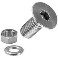 Allen Countersunk Machine Screw with Nut and Washer