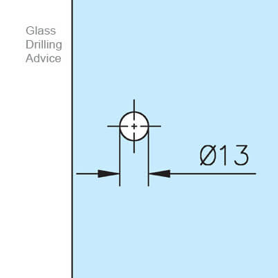 Stainless Steel Door Knob - Model 105 - Glass Drilling