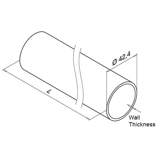 Stainless Steel Balustrade 42.4mm Tube Diagram