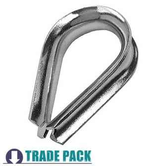 Wire Rope Thimbles 2 x 10mm Galvanised Steel for 10mm wire rope  Handy Straps 