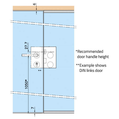 Glass Door Strike Box - Position