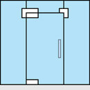 Glass Swing Door Patch Kit - Glass to Glass Mount