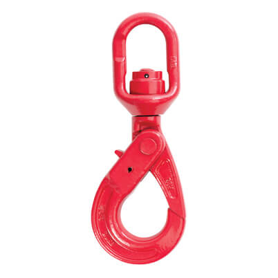 Swivel Self Locking Lifting Hook / Roller Bearing - Grade 80