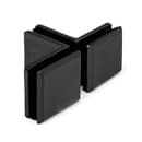 Cubicle Glass Clamp - 3 Way - Square - Anthracite