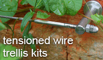 Stainless steel tensioned wire trellis kits