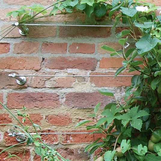 Tensioned Wire Trellis Kit Installation On Brick Wall