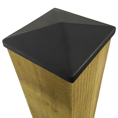 Black Post Cap for Timber Posts