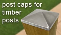 Stainless Steel Post Caps for Timber Posts