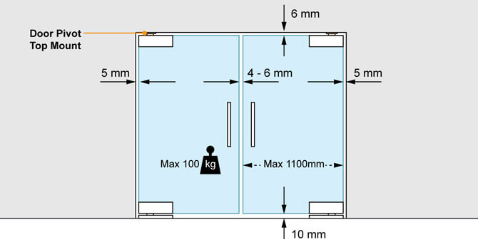 Door Pivot Position and Spacing