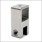 Tube Bracket with Glass Clamp - Square