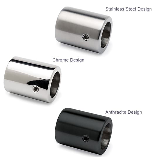 Stainless Steel, Chrome and Anthracite Black Finishes