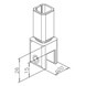 Square Tube Insert - Vertical Mount - Dimensions