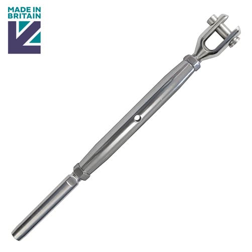 Turnbuckle Fork to Swage Stud - Stainless Steel