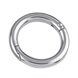 Stainless Steel Two-Part Round Ring with Riveted Hinge and Snap Fastener