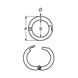 Stainless Steel Two-Part Round Ring with Snap Fastener Diagram