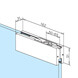 Glass Door Patch Fitting - Upper Corner - Dimensions