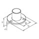 Wall/Floor Flange - Long Neck - Dimensions