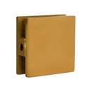 Cubicle Glass Clamp - Wall - Square - Brass Effect