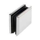 Cubicle Glass Clamp - Wall - Square - Chrome