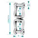Wichard HR Stainless Steel Swivel - Allen Head Pin Dimensions
