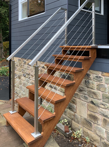 Square Stainless Steel Wire Balustrade