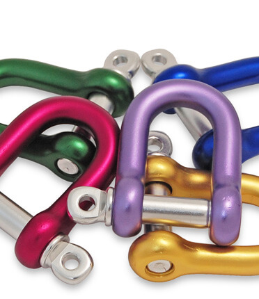D Shackles with Coloured Finish