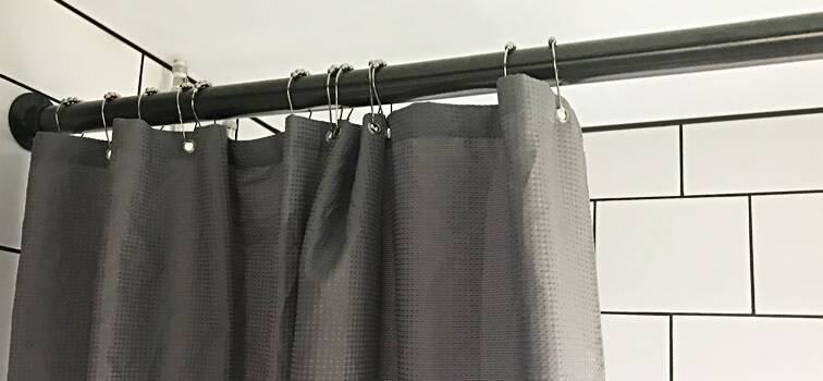 Black Shower Curtain Rail